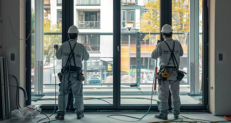 Patio Door Glass Replacement with Built-In Blinds in Altamonte Springs, FL