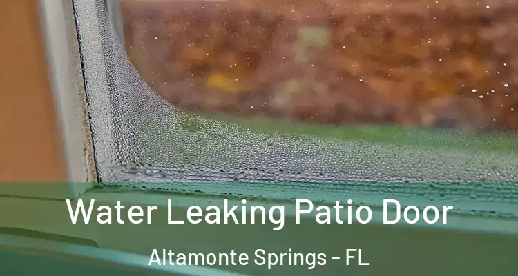 Water Leaking Patio Door Altamonte Springs - FL